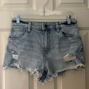 Kut From The Kloth Jane High Rise Distressed Denim Shorts, Size 2